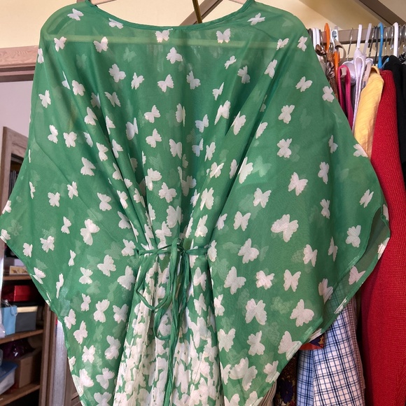 Poncho  coverup - Butterfly semi sheer Shawl - Picture 1 of 11